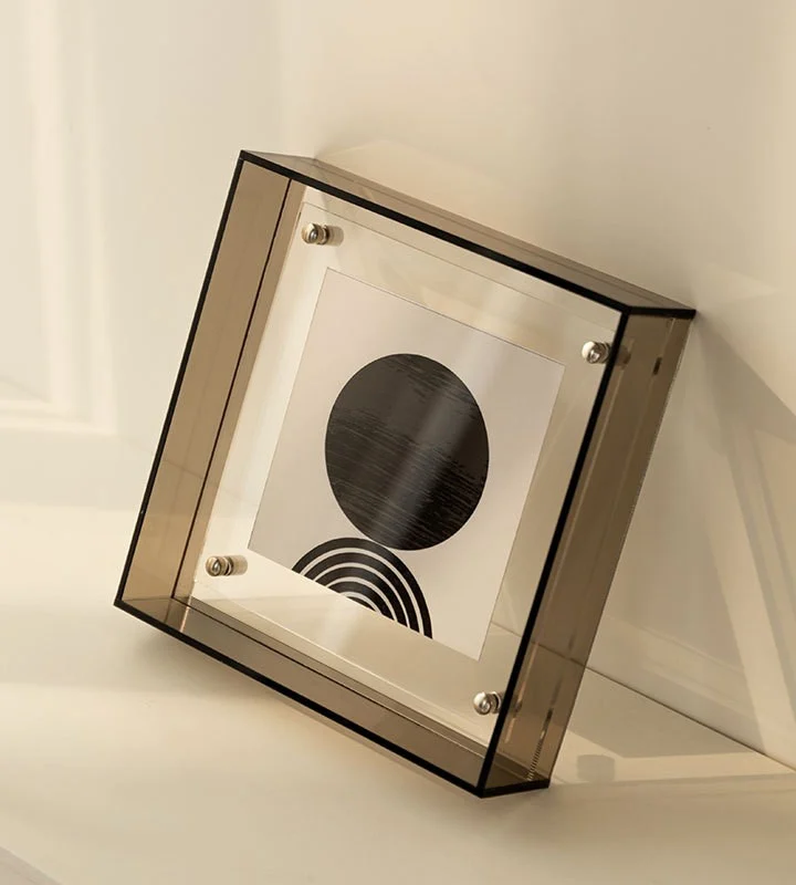 Acrylic Block Frame, Smoke Grey