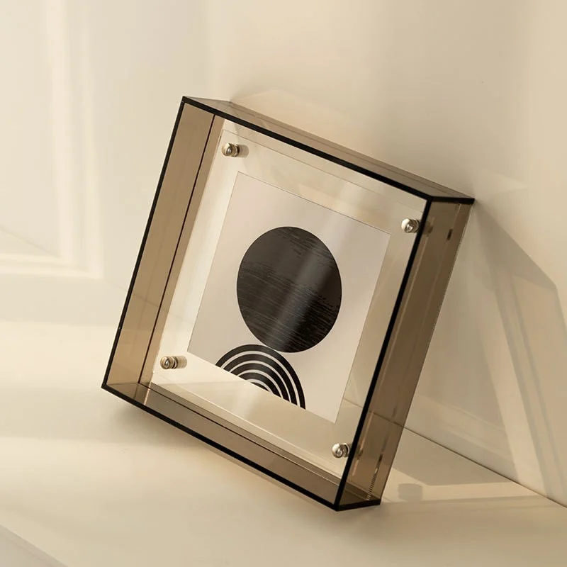 Acrylic Block Frame, Smoke Grey