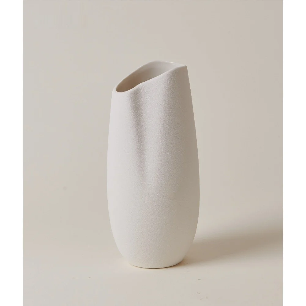 Fold Vase, Matte White — view 2
