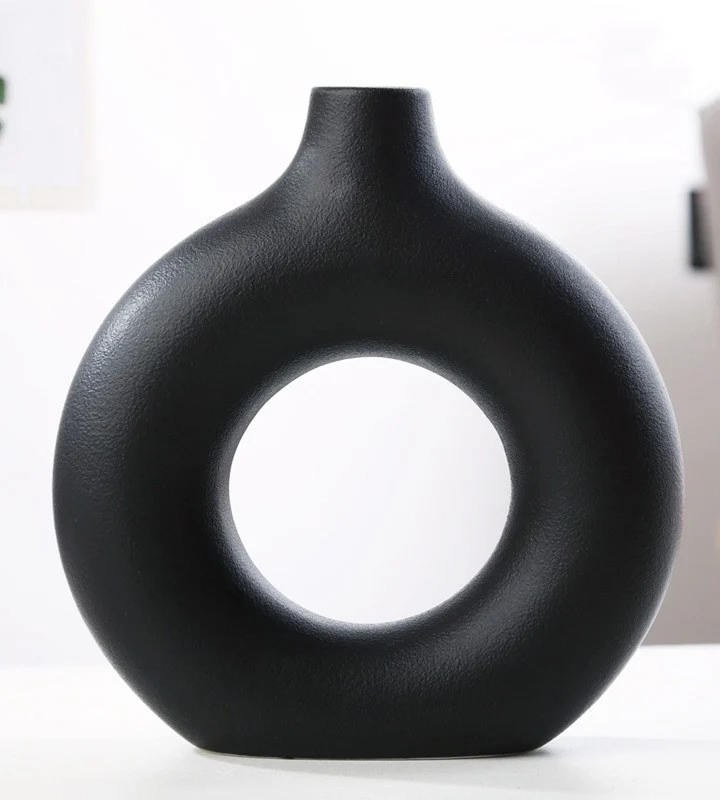 Halo Vase, Black, Large