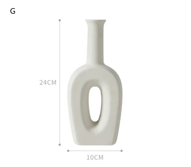 Loop Bottle Vase, Chalk White — view 2
