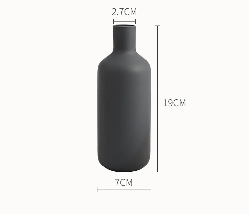 Morandi Bottle Vase, Charcoal — view 2