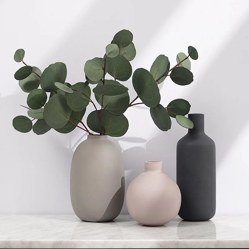 Morandi Bottle Vase, Charcoal — view 3