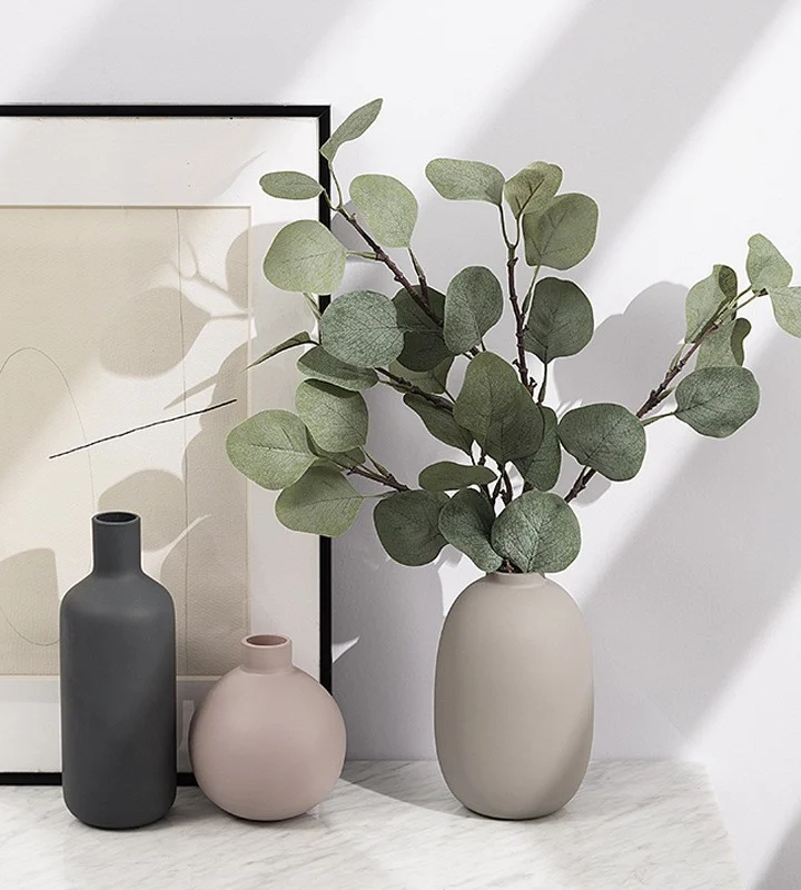 Morandi Oval Vase, Taupe
