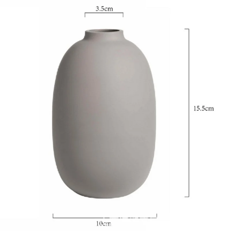 Morandi Oval Vase, Taupe — view 2