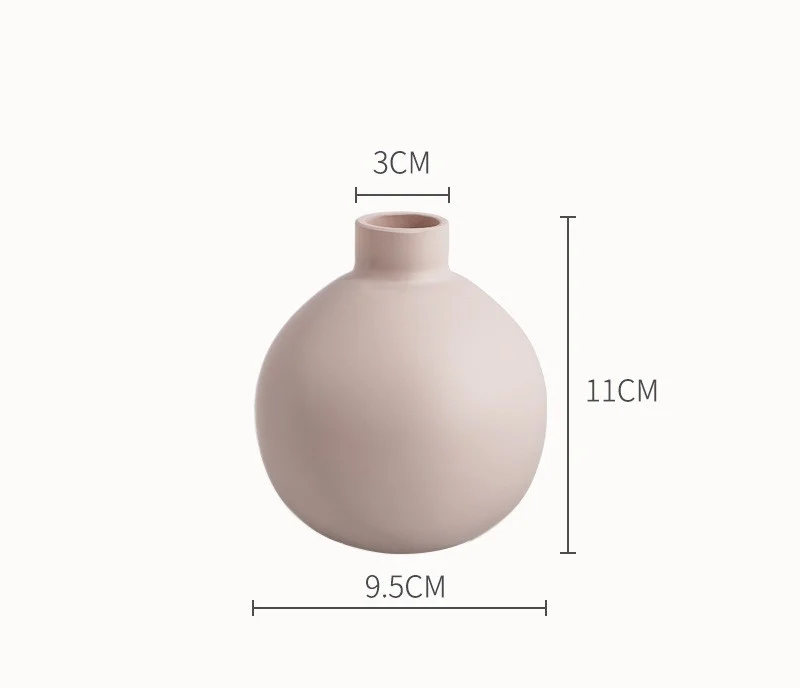 Morandi Round Vase, Blush — view 2