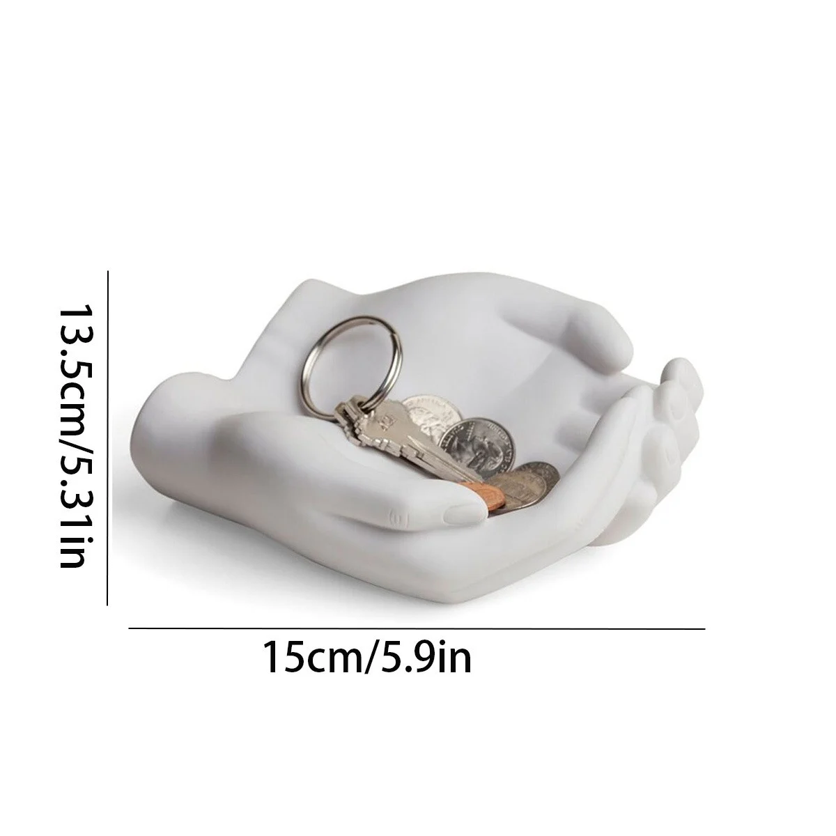 Open Hands Dish, White — view 3