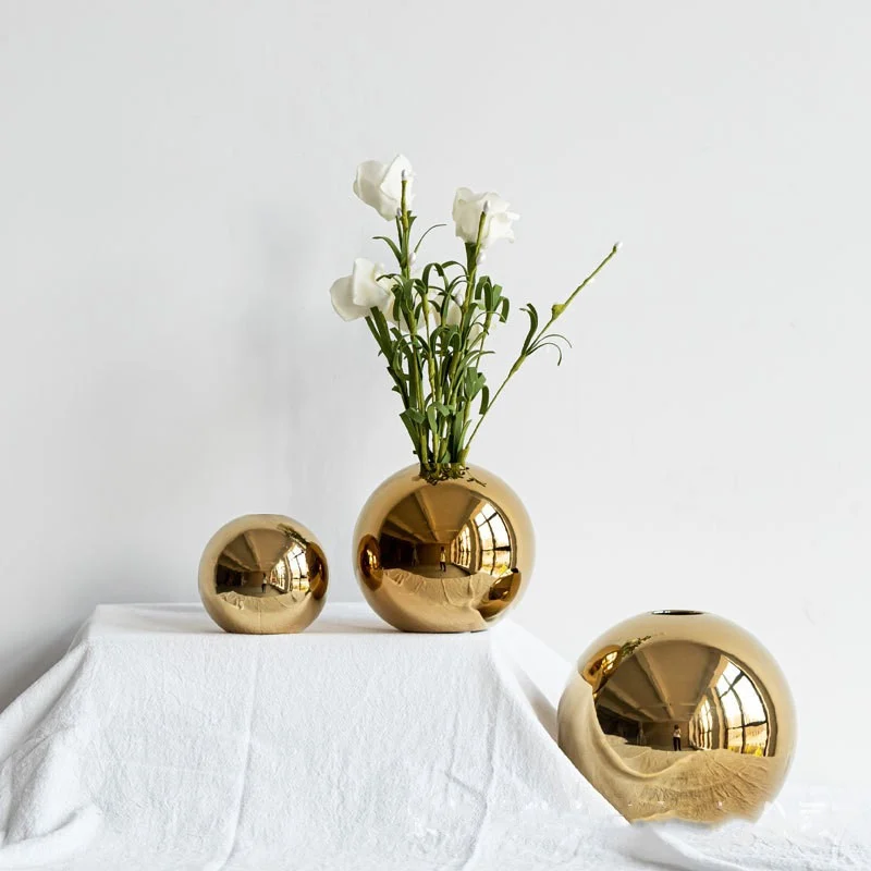 Orb Vase, Gold — view 2
