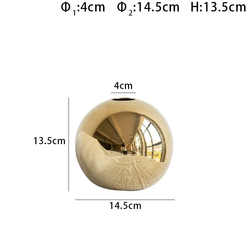 Orb Vase, Gold — view 3