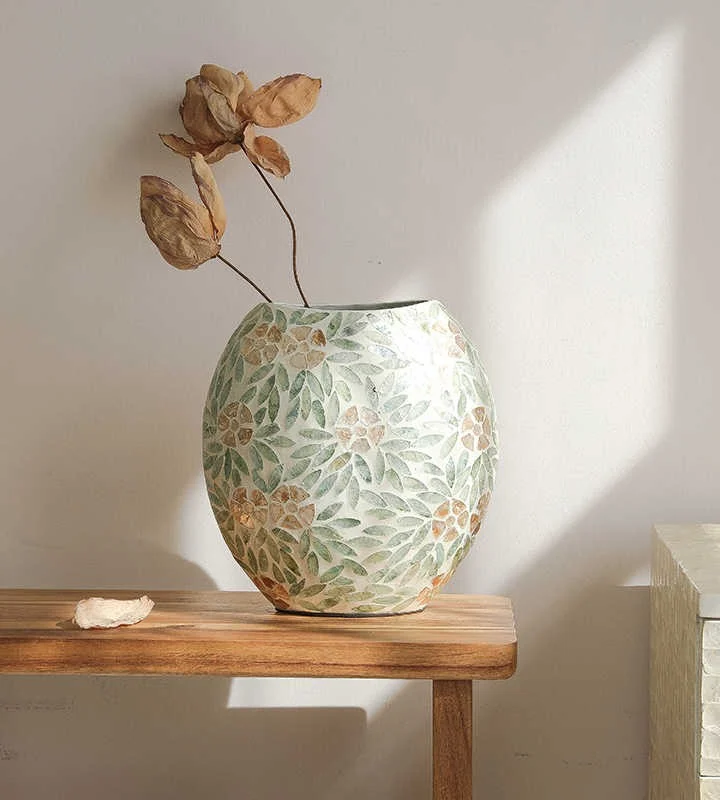 Shell Mosaic Vase, Small