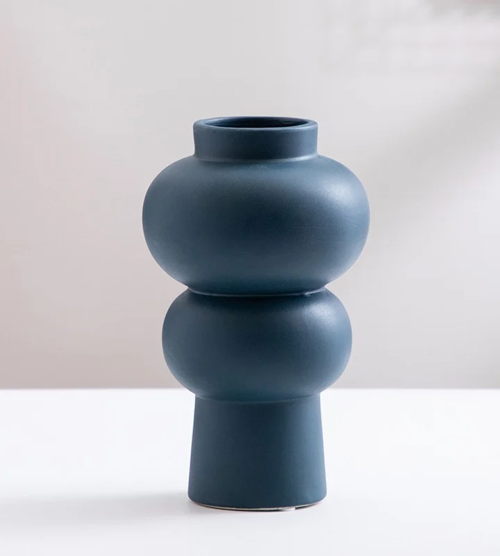 Stacked Vase, Ink Blue