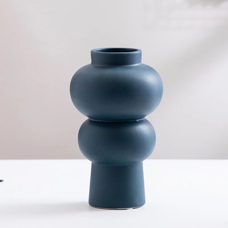 Stacked Vase, Ink Blue