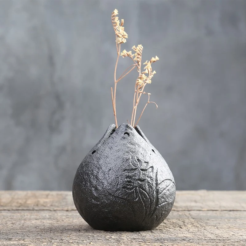 Stoneware Bud Vase, Lotus Bud
