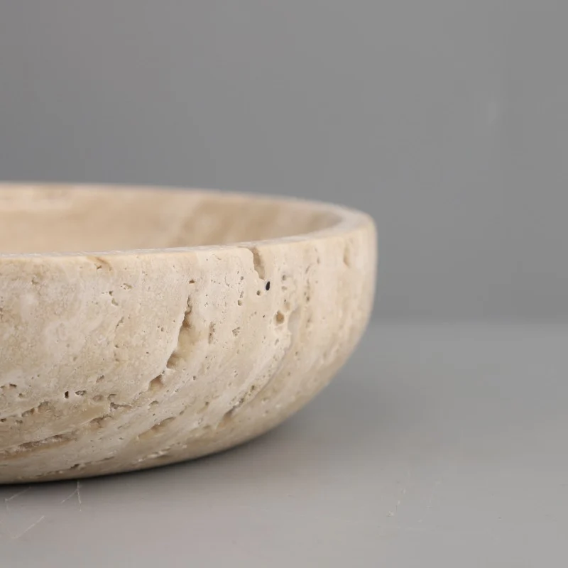 Travertine Bowl, Natural — view 2