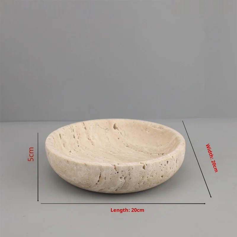 Travertine Bowl, Natural — view 4