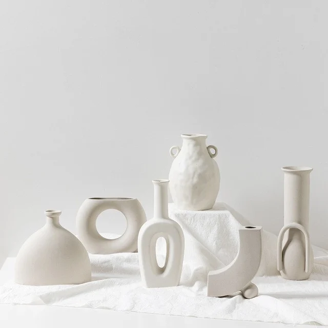 Two-Handled Jug Vase, Chalk White — view 3